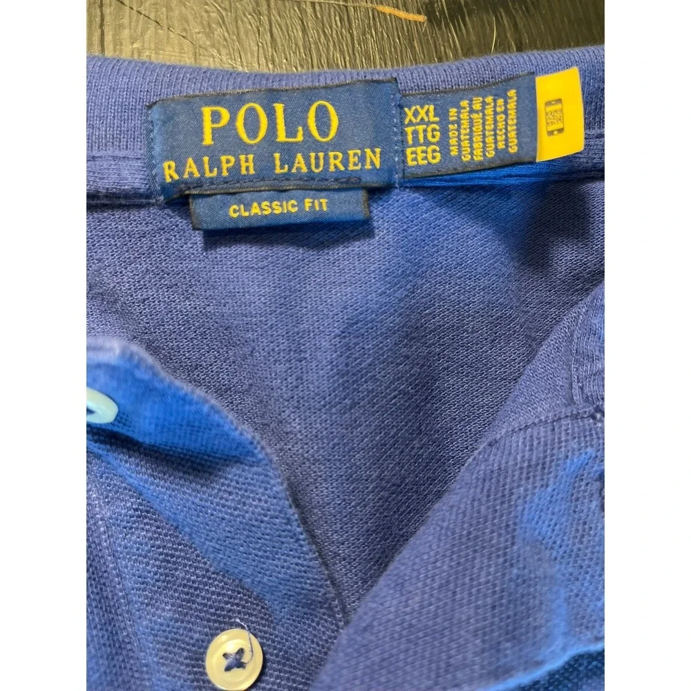 Polo Ralph‎ Lauren Classic Fit Mens XXL Blue Short Sleeve Polo Shirt